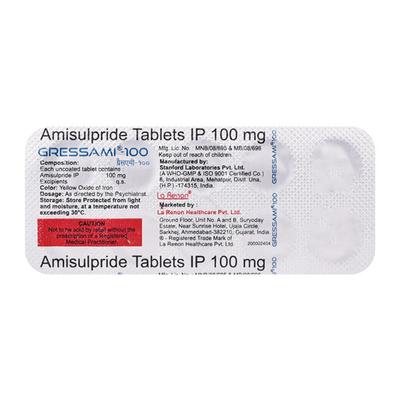 Gressami 100mg Tablet 10'S - Schizophrenia-Aps