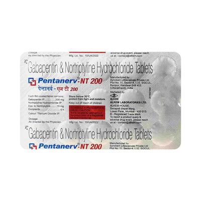 PENTANERV NT 200 Tablet 15's - Neuropathic Pain-Dru