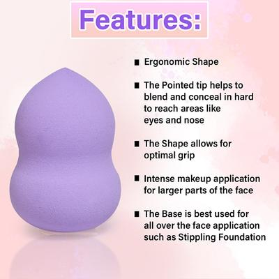 Bronson Professional Makeup Sponges Blender Set Beauty Sponge with Egg Case Color May Vary 1's - Sponges & Applicators