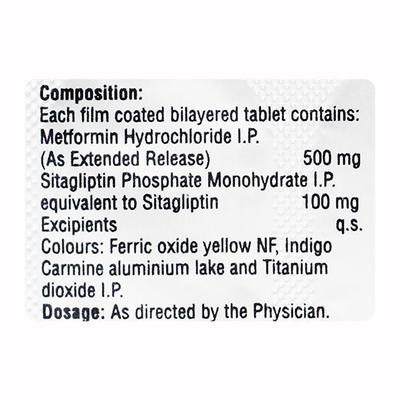 SITAZIT M ER 500 Tablet 10's - Diabetes-Ant