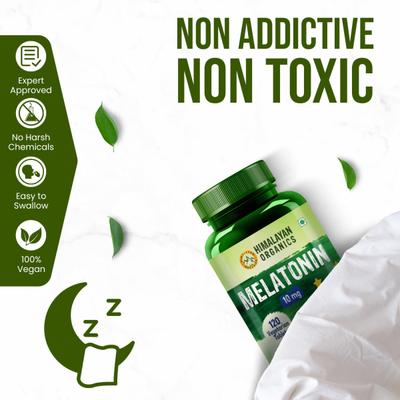 Himalayan Organics Melatonin 10 mg Vegetarian tablet 120's - Mental Health