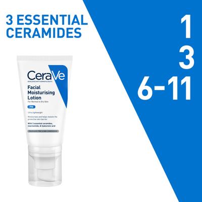 CeraVe AM Facial Moisturising Lotion - Normal to Dry Skin 52 ml - Face Wash & Cleansers