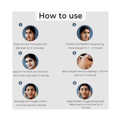 O3+ Bridal Oxygenating Glow Skin Facial Kit - 81g 10's - Facial Kits