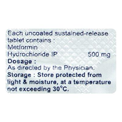 WALMET SR 500mg Tablet 10's - Diabetes-Ant