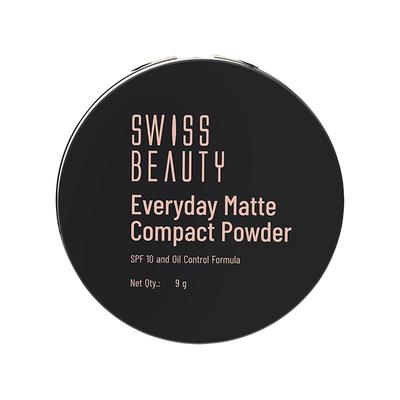 Swiss Beauty Everyday Matte Compact With SPF 10 Beige 9gm - Compact Powder