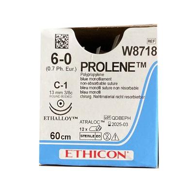 Johnson & Johnson Ethicon Prolene Non Absorbable Surgical Suture (6-0) (45 cm) (W8718) 1's - Sutures
