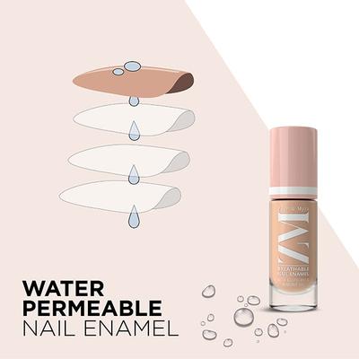 Zayn & Myza Breathable Nail Enamel With Raspberry & Almond Oil, Almond Latte 6 ml - Nail Polish