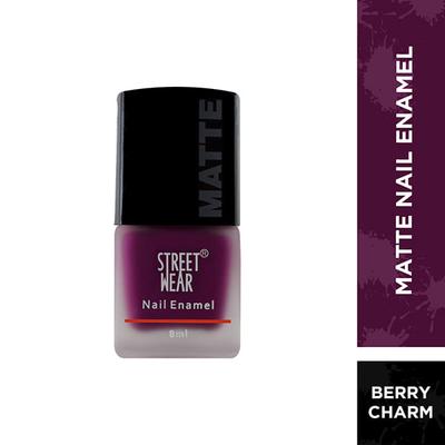 Streetwear Nail Enamel (Matte) - Berry Charm 8 Ml - Nail Polish