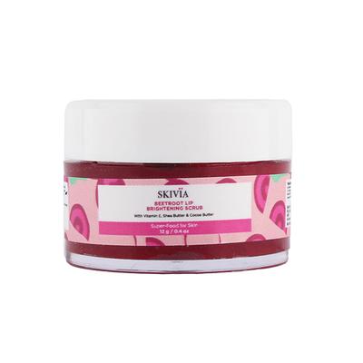 Skivia Beetroot Lip Brightening Scrub With Vitamin E & Shea Butter 12 gm - Lip Scrubs
