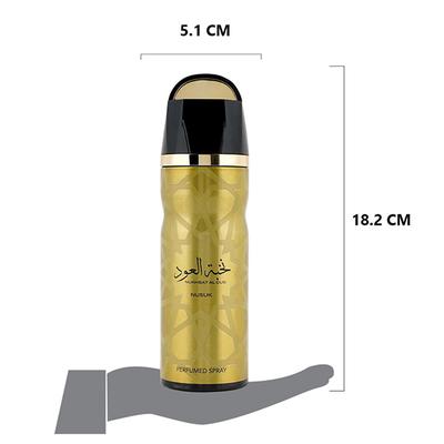 NUSUK Nukhbat Al Oud Deodorant For Men, Perfumed Body Spray 200 ml - Men Deodorants/Roll-Ons