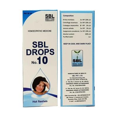 SBL Drops No. 10 (Hot Flashes) 30 ml - Homeopathic Drops
