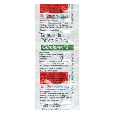 Glimiprex 2mg Tablet 10'S - Diabetes-Ant