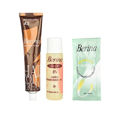 Berina A2 Dark Brown Hair Color Cream 60 gm - Crème