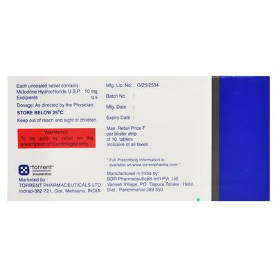 MIDORISE 10 Tablet 10's - Hypotension-Vas
