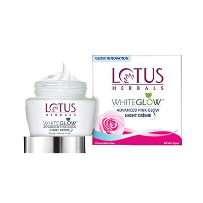 Lotus Herbals Whiteglow Advanced Pink Glow Night Creme 50 Gm - Night Cream
