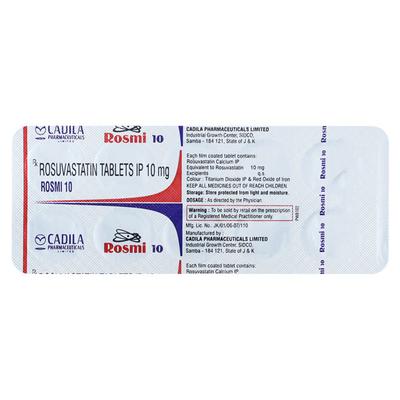 Rosmi 10mg Tablet 10'S - High Cholesterol-Dys