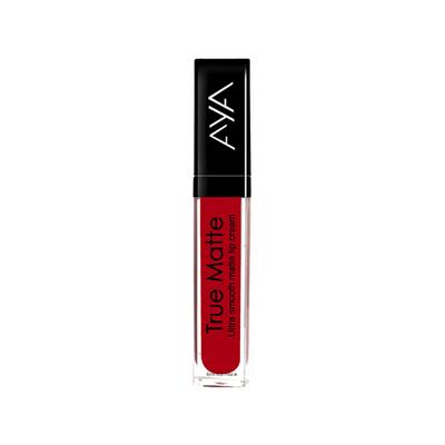 Aya True Matte Liquid Lipstick - Ultra Smooth Matte Lip Cream - 02 Blood Red 6 ml - Liquid Lipsticks
