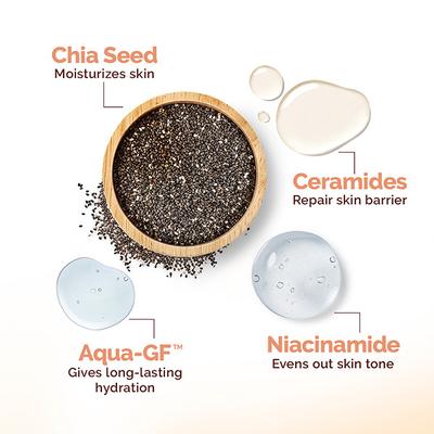 Mamaearth Chia Oil-Free Moisturizer with Chia Seed & Ceramides for Healthy Skin Barrier 80 gm - Face Moisturizers