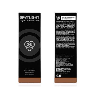 PAC Spotlight Liquid Foundation Full Coverage Longwear Waterproof - 12 Malted Milkshake (30 ml) - Foundation