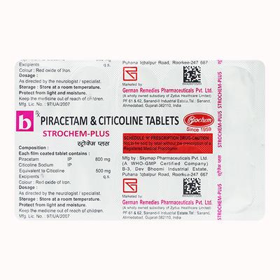 STROCHEM PLUS Tablet 10's - Nootropics And Neurotrophics