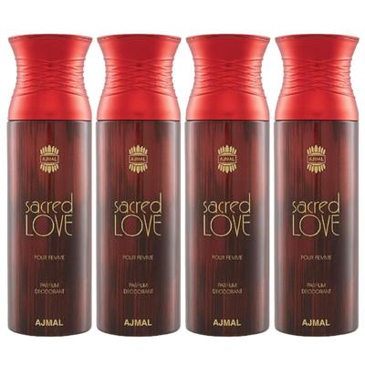 Ajmal Sacred Love Deodorant Spray - For Women (Pack Of 4) 200 ml - Women Perfumes (Edt/Edp)
