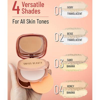 Swiss Beauty Matte & Set Duo Compact-Honey 10 gm - Compact Powder