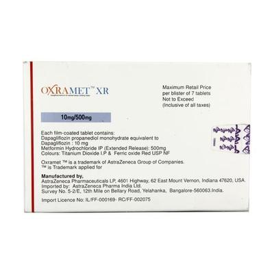 Oxramet XR 10/500mg Tablet 7'S - Diabetes-Ant