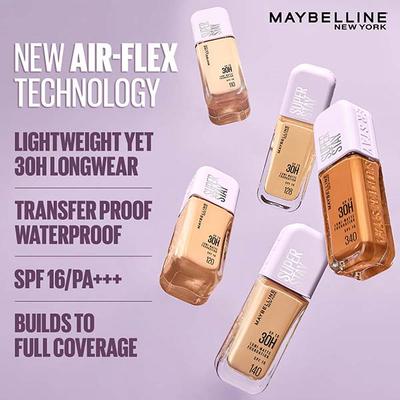 Maybelline New york Super Stay Lumi-Matte Liquid Foundation 30H Longwear Yet Light-As-Air, 125 35 ml - Foundation
