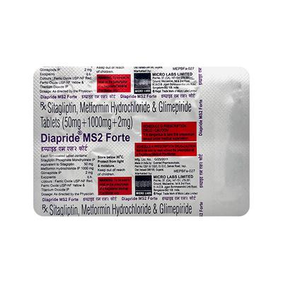 DIAPRIDE MS 2 FORTE Tablet 10's - Diabetes-Ant