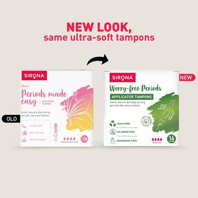 Sirona Worry-Free Periods Applicator Tampons - Heavy Flow 16's - Tampons
