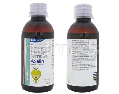 Axalin Green Apple Flavour Expectorant 100ml - Cough And Cold-Cou