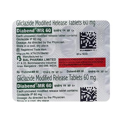 Diabend MR 60mg Tablet 10'S - Diabetes-Ant