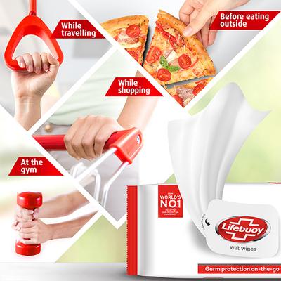 Lifebuoy Wet Wipes Germ Protection On the Go (Pack of 50) 1's - Tissues & Wipes