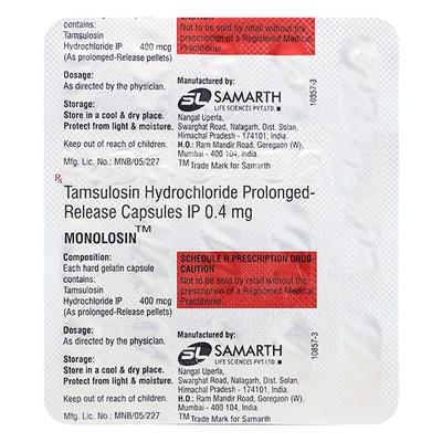 MONOLOSIN Capsule 15's - Bladder And Prostate Disorders-Dru