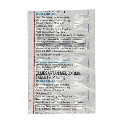 Olmark 40mg Tablet 15'S - Hypertension-Ang