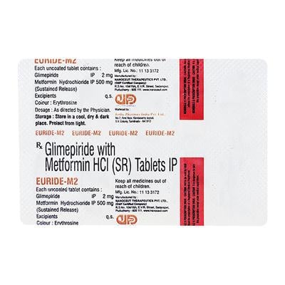 EURIDE M 2 Tablet 10's - Diabetes-Ant