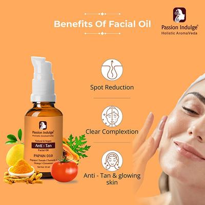 Passion Indulge PAPAIN Detan Facial Oil 10 ml - Face Oils
