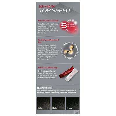 Revlon Top Speed Hair Color Man - 70M Natural Black (20gm+20gm+15ml) 3's - Crème