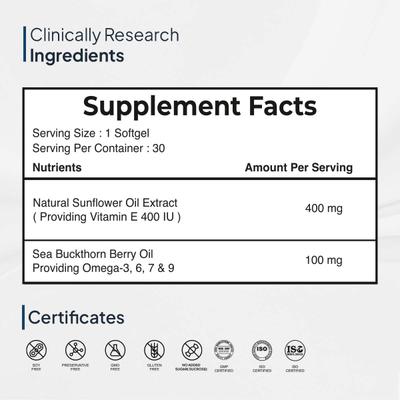 Miduty Pure & Natural Vitamin E Veg Softgels 30's - Multi-Vitamins