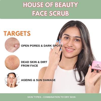 House of Beauty Face Scrub with Kojic Acid To Exfoliate, Brighten & Remove Dark Spots 100ml - Face Scrubs