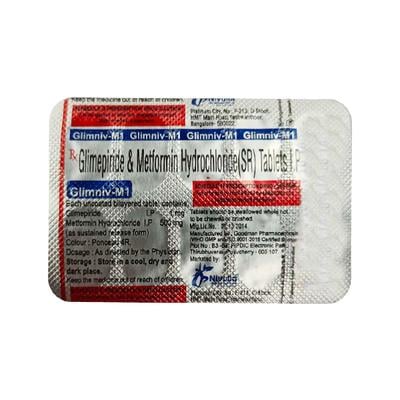 GLIMNIV M 1 Tablet 10s's - Diabetes-Ant