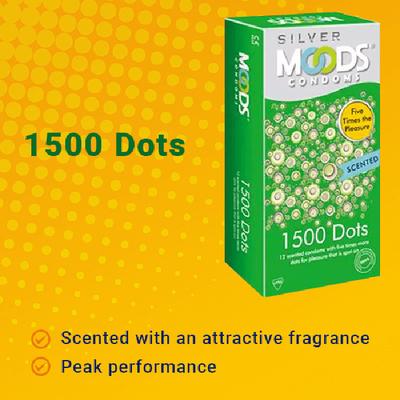 Moods 1500 Dots Silver Condoms 12's - Plain/Flavoured Condoms