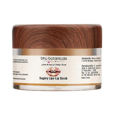 bhu botanicals Sugary LipsLip Scrub with Cane Sugar Sunflower Oil and Mango Butter 100 ml - Lip Scrubs