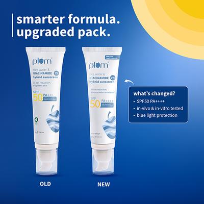 Plum 2% Niacinamide Hybrid Sunscreen With Physical & Chemical Sun Filters 80 gm - Face Sunscreen