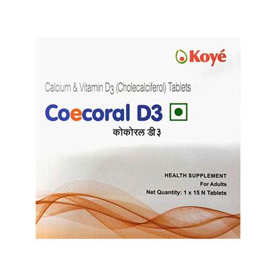 COECORAL D3 GLUTEN FREE (VEG) Tablet 15's - Supplements-Cal