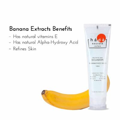 Hada Secrets Japan Ecuador Banana Facewash 100 ml - Face Wash & Cleansers