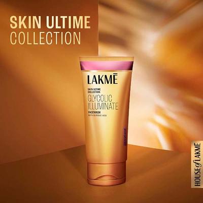 Lakme Glycolic Illuminate Facewash with Glycolic Acid for Gentle Exfoliation and Illuminated Skin 100 gm - Face Wash & Cleansers