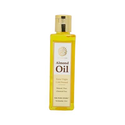 The Pure Story Almond Oil Pure Natural, Extra Virgin Cold Pressed 100ml - Hair Oils