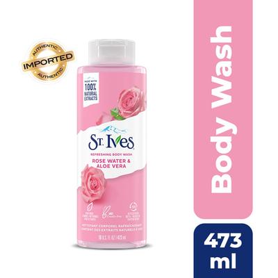 St. Ives Refreshing Rose Water & Aloe Vera Body Wash 473 ml - Shower Gels & Body Wash