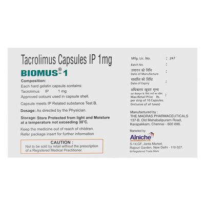 Biomus 1mg Capsule 10'S - Auto Immune Disease-Imm